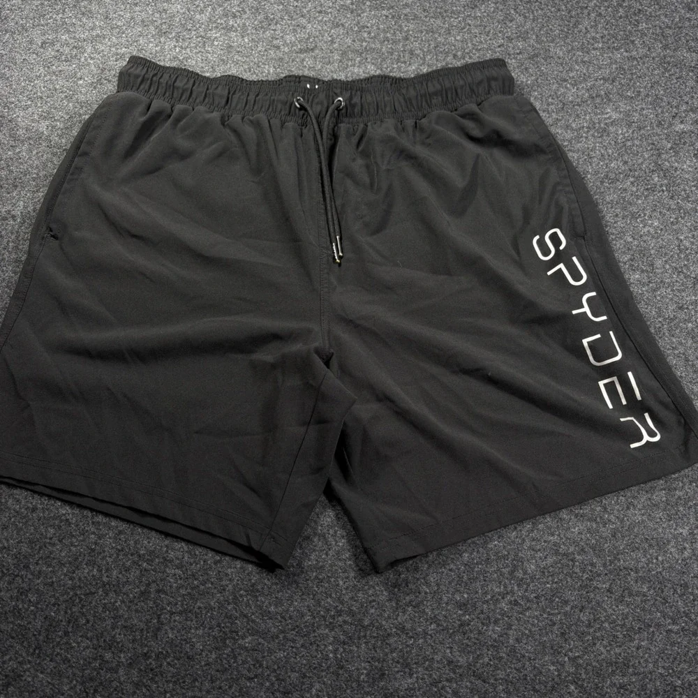 Spyder Swim Shorts Mens XL Black Spyder Swim Board Shorts UV Protection Active